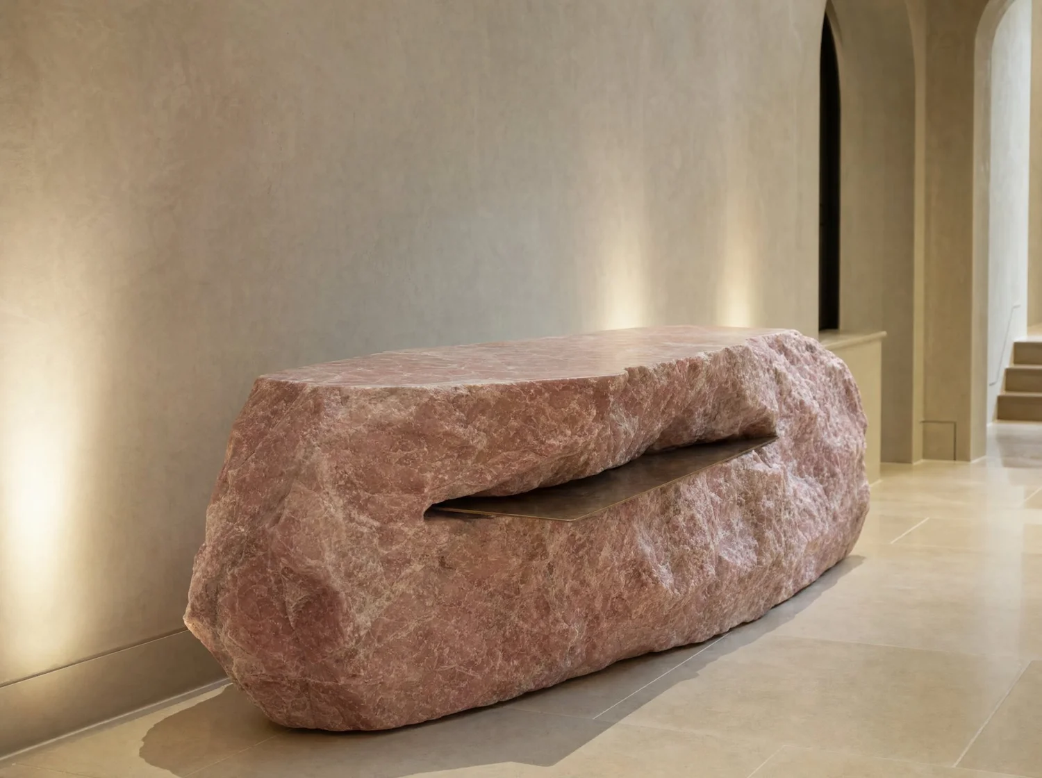 Consola escultura "Roca rosa"
